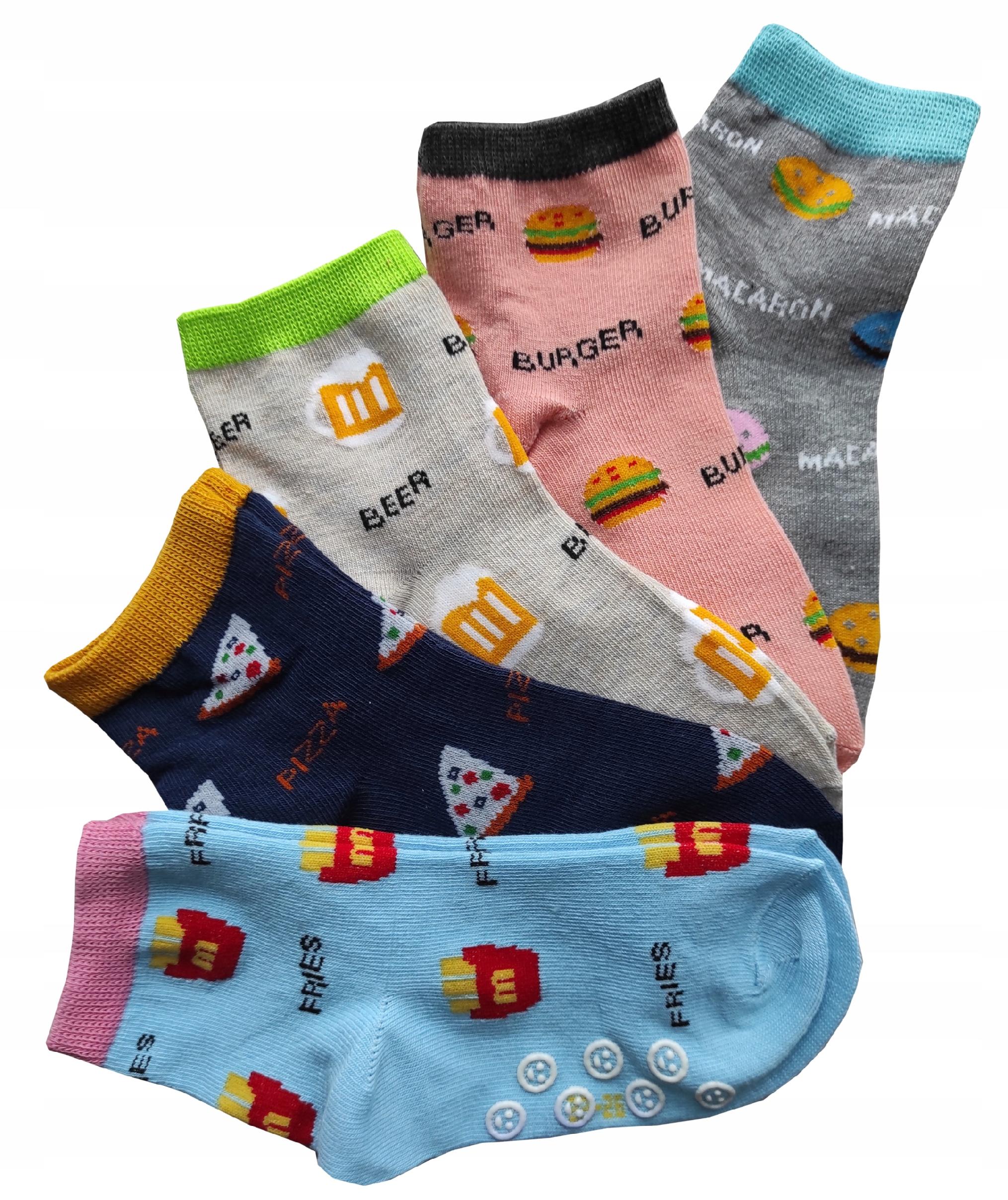 ABS Antypoślizgowe Skarpetki Dziecięce 5-PAR 19-22