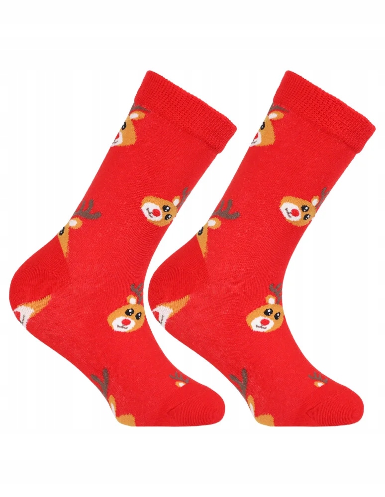 Skarpetki Świąteczne Dziecięce Bawełniane Skarpety Długie 2-PAK MORAJ 35-38