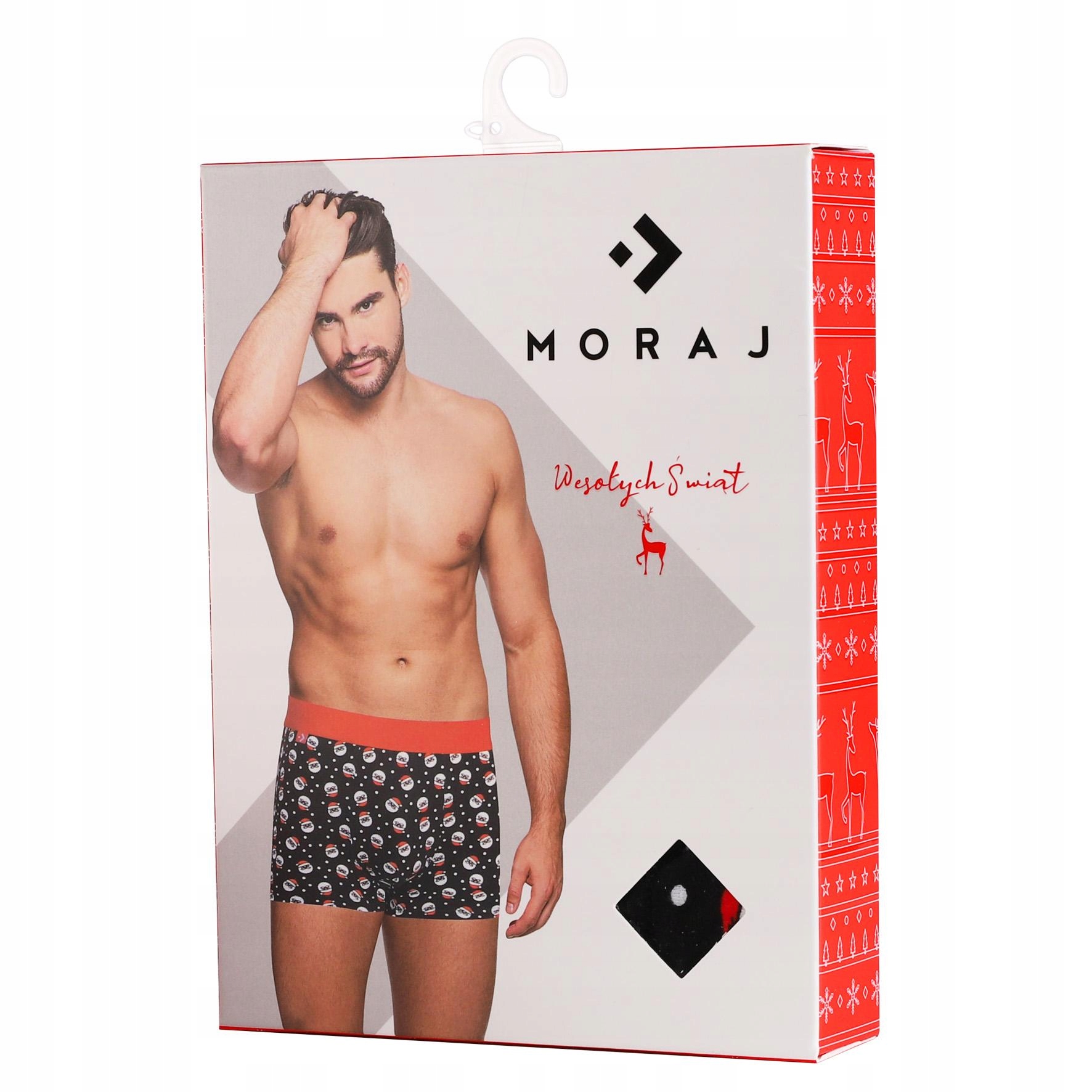 Bokserki Męskie Bawełna W Świąteczne WZORY NA PREZENT DLA NIEGO MORAJ - XXL