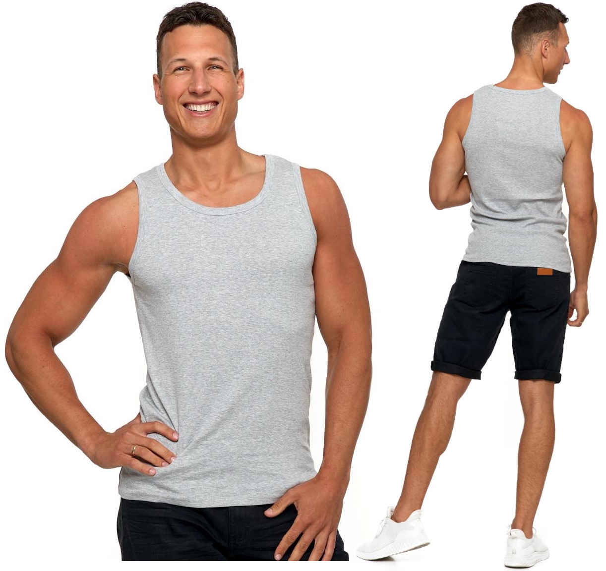 PODKOSZULKA KOSZULKA MĘSKA GŁADKA SZARA 100 % BAWEŁNA KLASYCZNA MORAJ 3XL