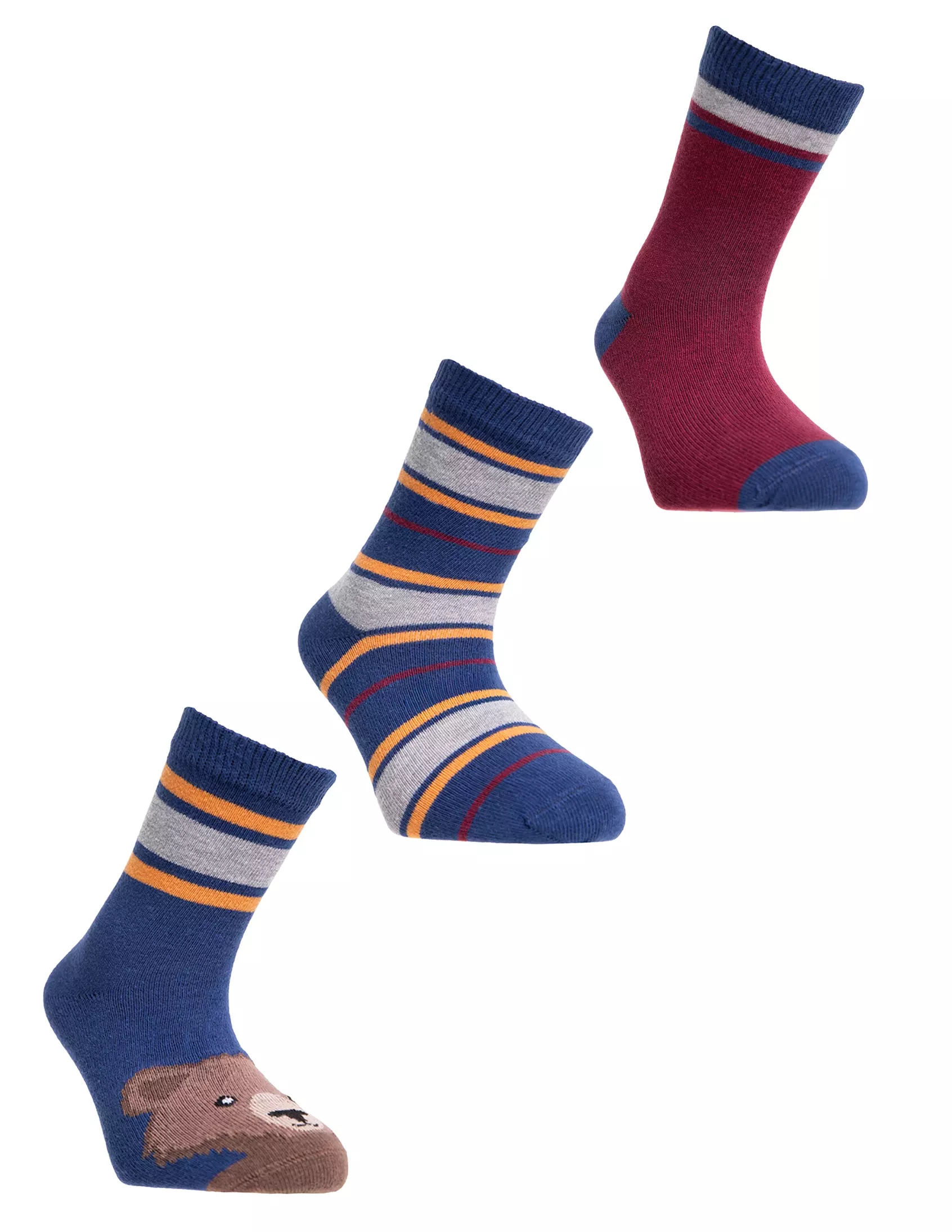 Skarpetki Dziecięce Bawełniane Skarpety Długie Wzory 3-pary MORAJ 31-34