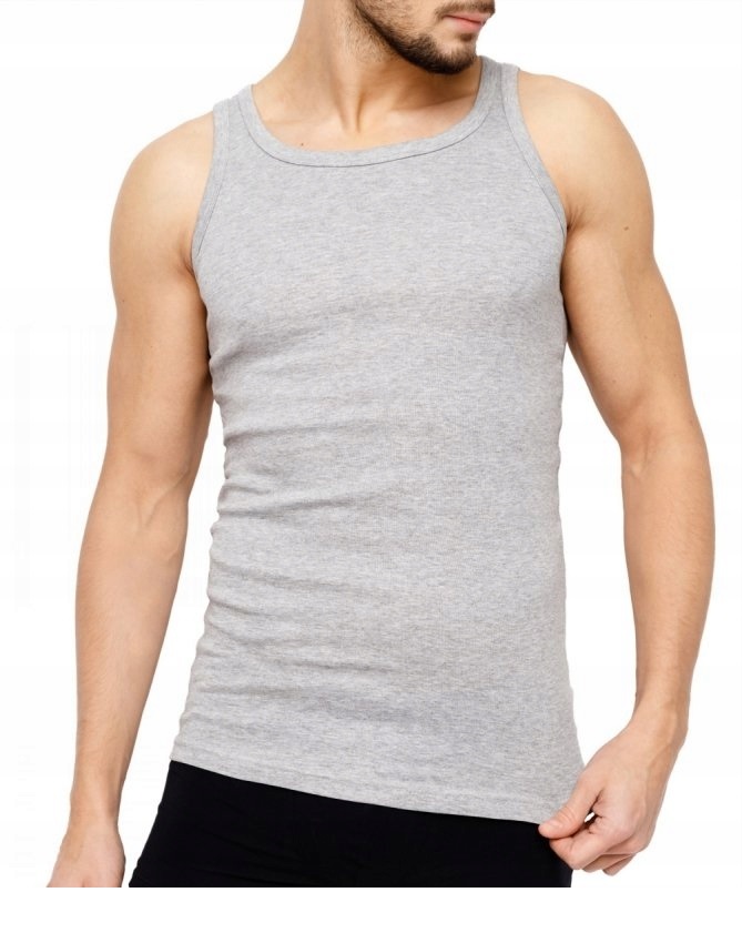 PODKOSZULKA KOSZULKA MĘSKA 100% BAWEŁNA GŁADKA OKRĄGŁY ZESTAW 6-SZT - 3XL