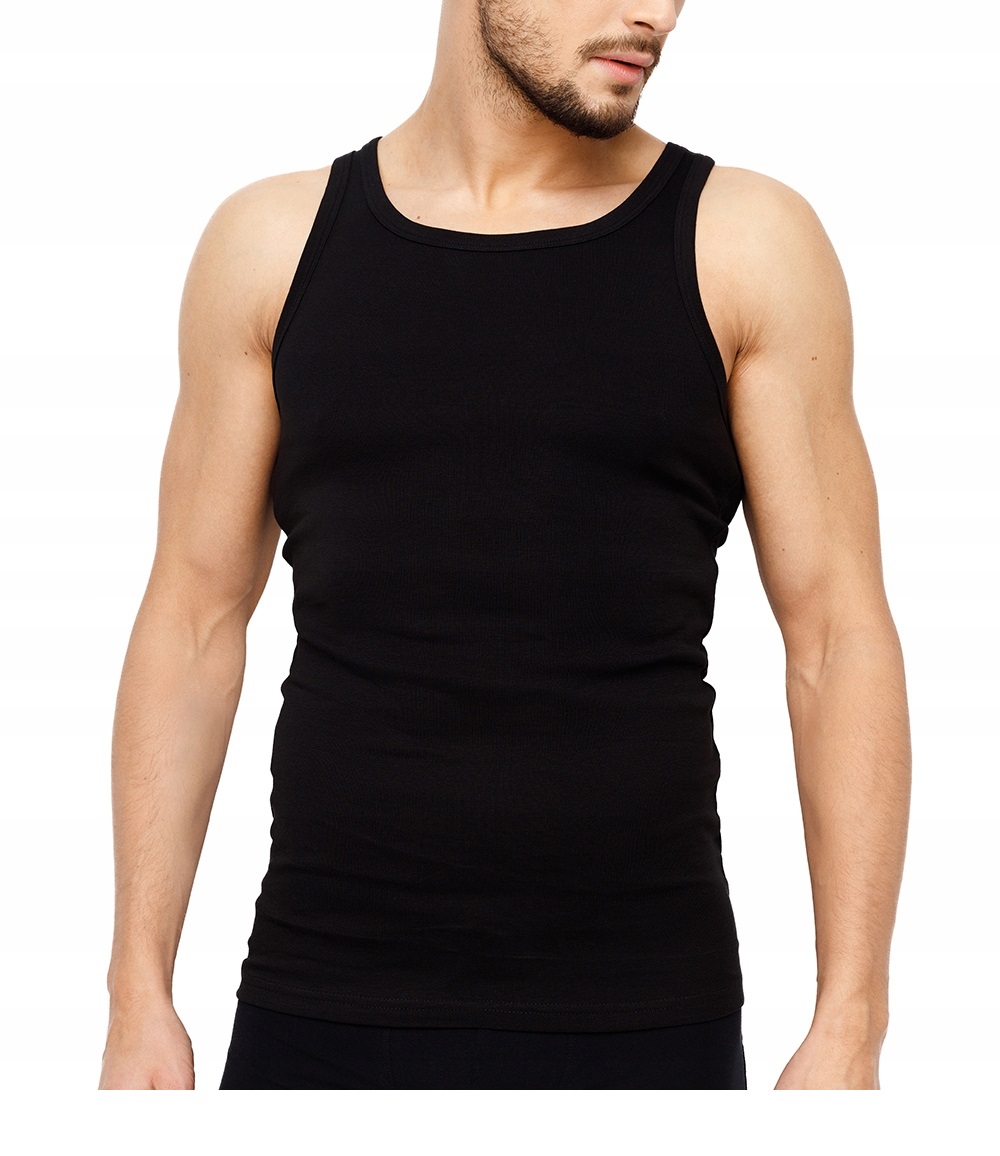 PODKOSZULKA KOSZULKA MĘSKA 100% BAWEŁNA GŁADKA OKRĄGŁY ZESTAW 6-SZT - 2XL