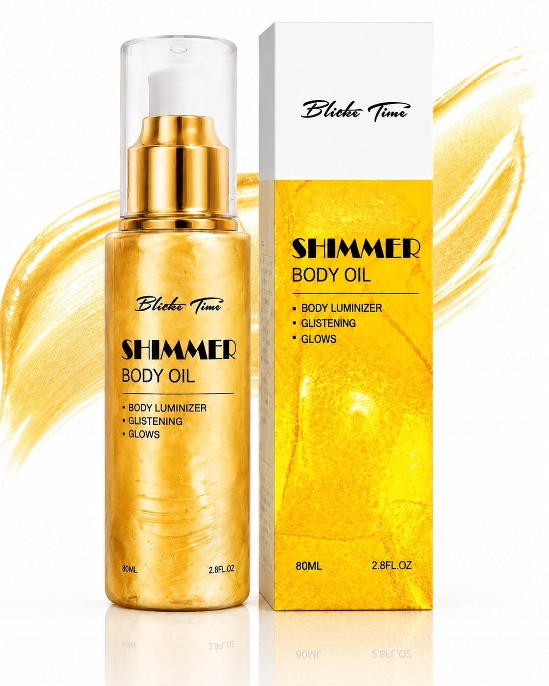 Złoty Olejek Do Ciała Rozświetlający 80 ML Z Pompką Cytrusowy Glow Tafla