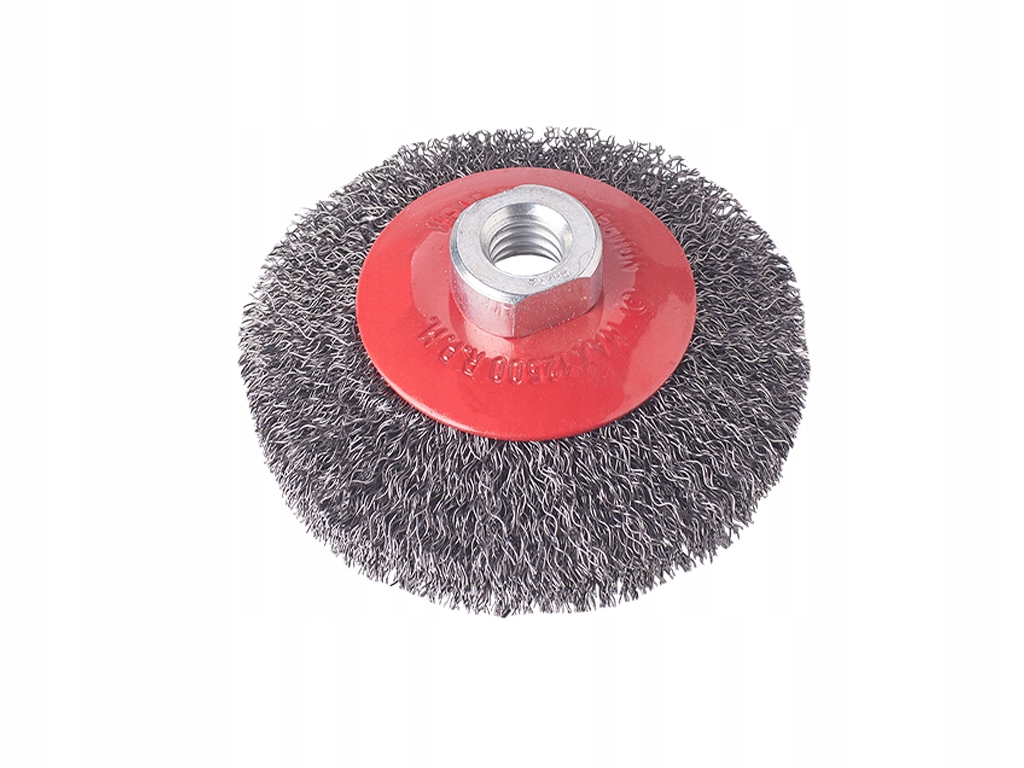 Szczotka doczołowa z nakrętką M14 drut falowany VR-6142