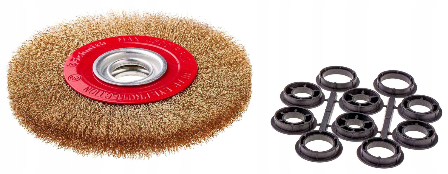 Szczotka tarczowa z otworem 32 drut falowany 200 SSZT-09