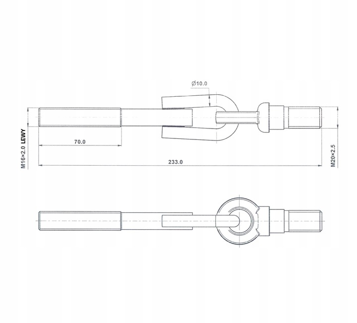 Śruba oczkowa łańcucha bocznego Ursus C-360 46550510