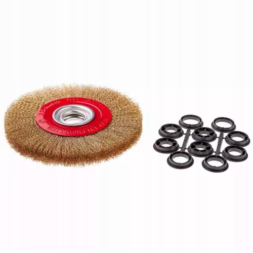 Szczotka tarczowa z otworem 32 drut falowany 250 SSZT-10