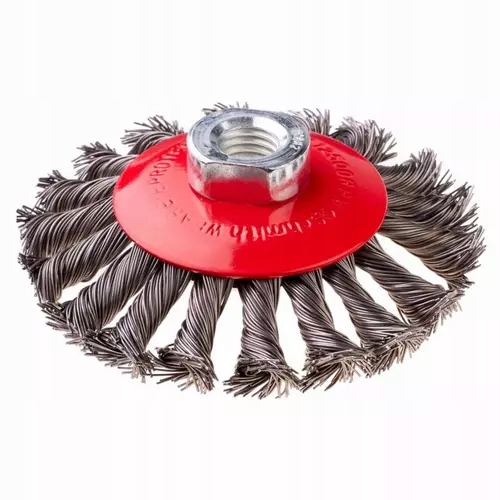 Szczotka tarczowa z nakrętką M14 drut SKR 100 SSZT-07