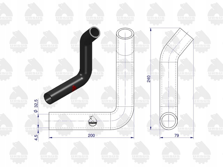 Komplet przewodów chłodnicy KPCHC-360U Ursus C-360