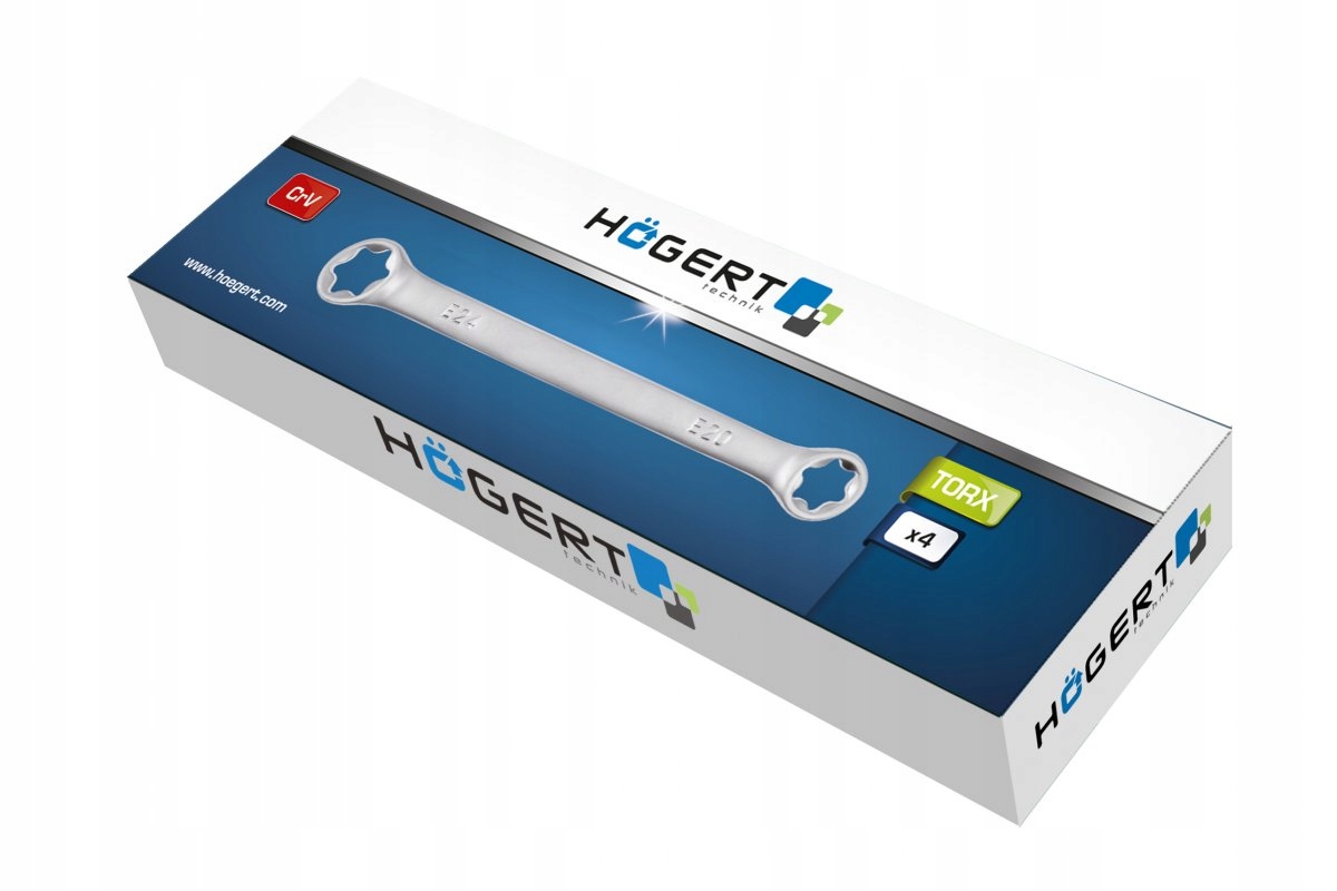Zestaw kluczy oczkowych torx E6 - E24 4cz Hoegert Technik HT1W590
