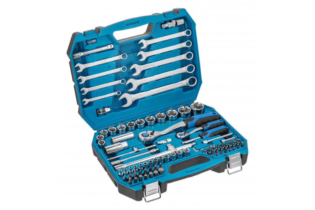 Zestaw narzędziowy 85 sztuk dwukolorowa walizka Hoegert Technik HT1R425