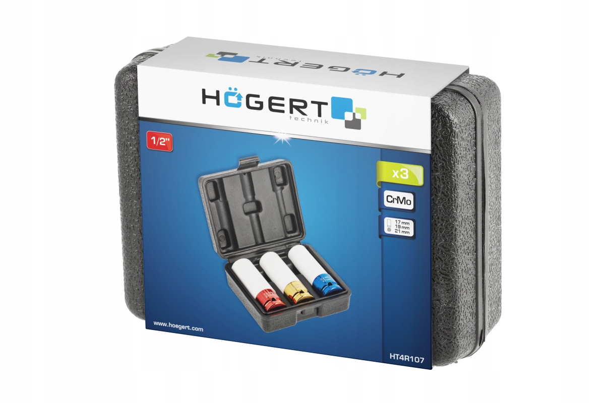 Zestaw nasadek do felg aluminiowych 3 szt. 1/2” HT4R107