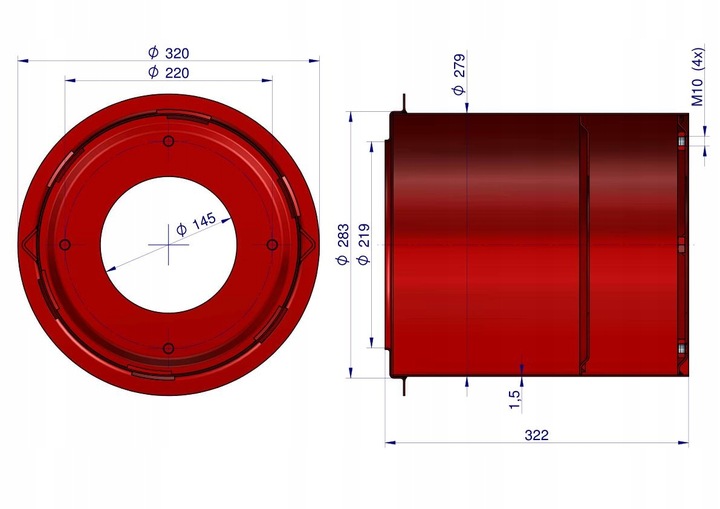 Osłona bębna 1,5mm Waryński kosiarka rotacyjna polska 5036010720