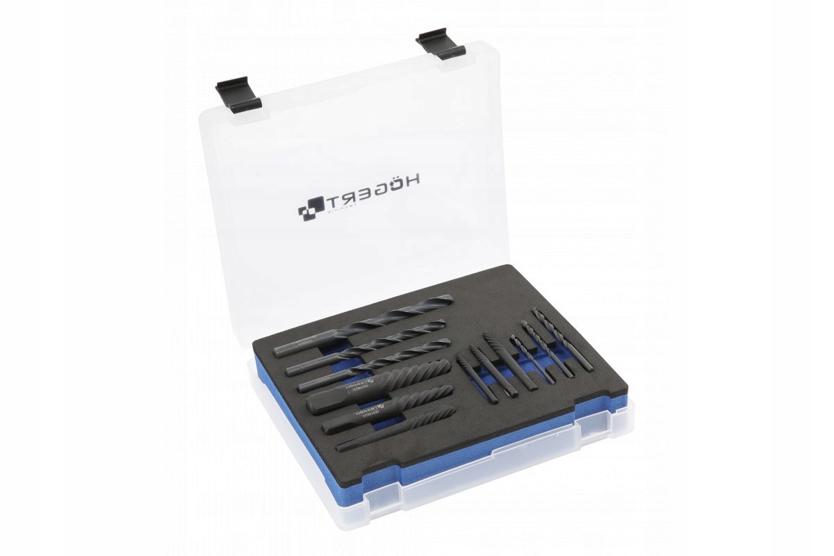 Wykrętaki do śrub z wiertłami 12 szt. Hoegert Technik HT8G400