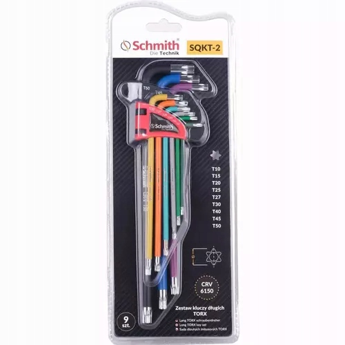 Zestaw kluczy TORX długie 9 szt. SQKT-2