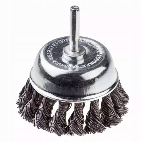 Szczotka doczołowa z trzpieniem fi 6 drut SKR 80 SSZD-06
