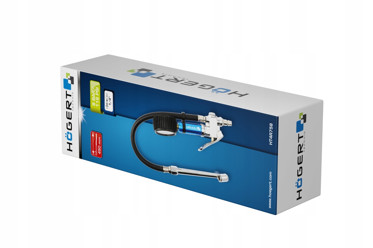Pistolet do pompowania długi Hoegert Technik HT4R758
