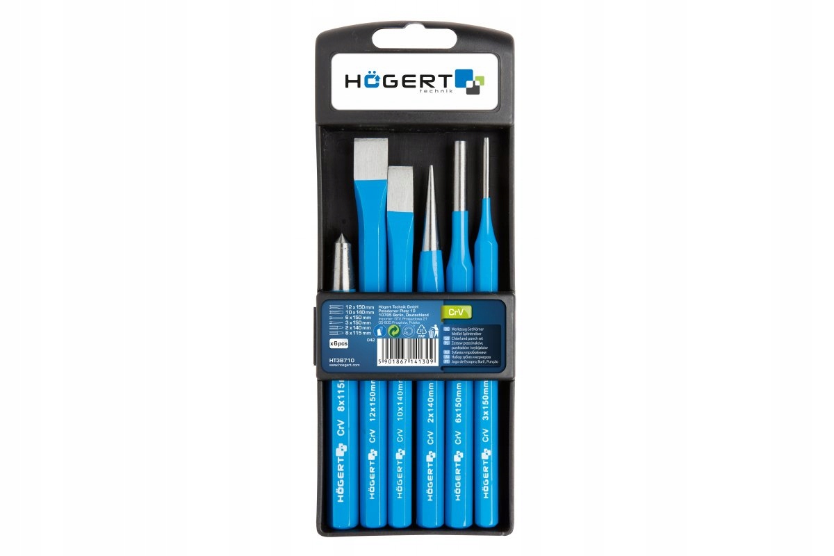 Zestaw przecinaków, punktaków i wybijaków 6 szt