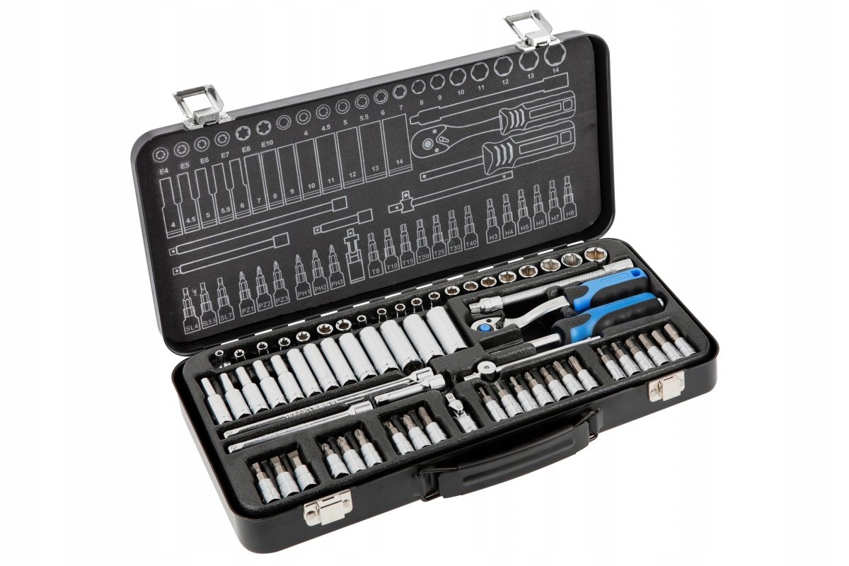 Zestaw narzędzi 63 szt.1/4 Hoegert Technik HT1R486