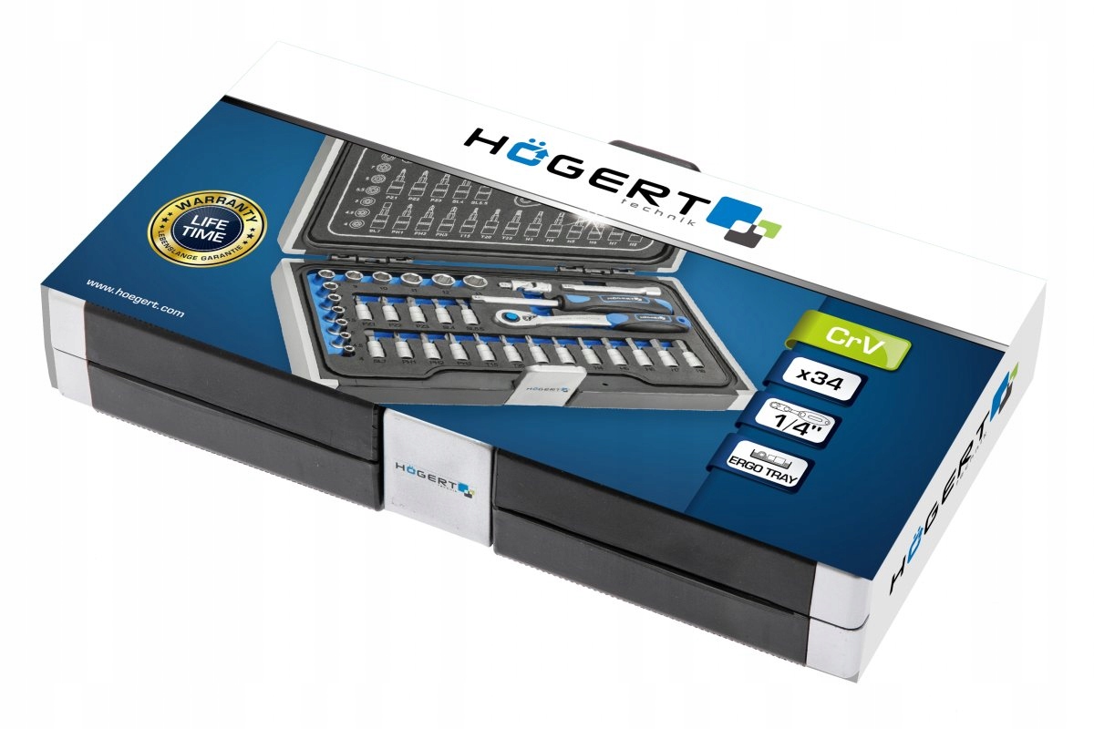 Zestaw narzędzi 34 szt Hoegert Technik HT1R464