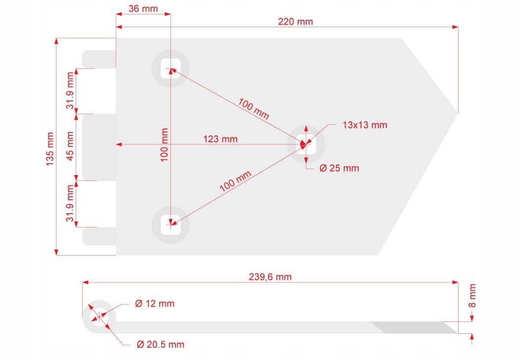 Płyta lemiesza prawa kombajn Anna 5644270050