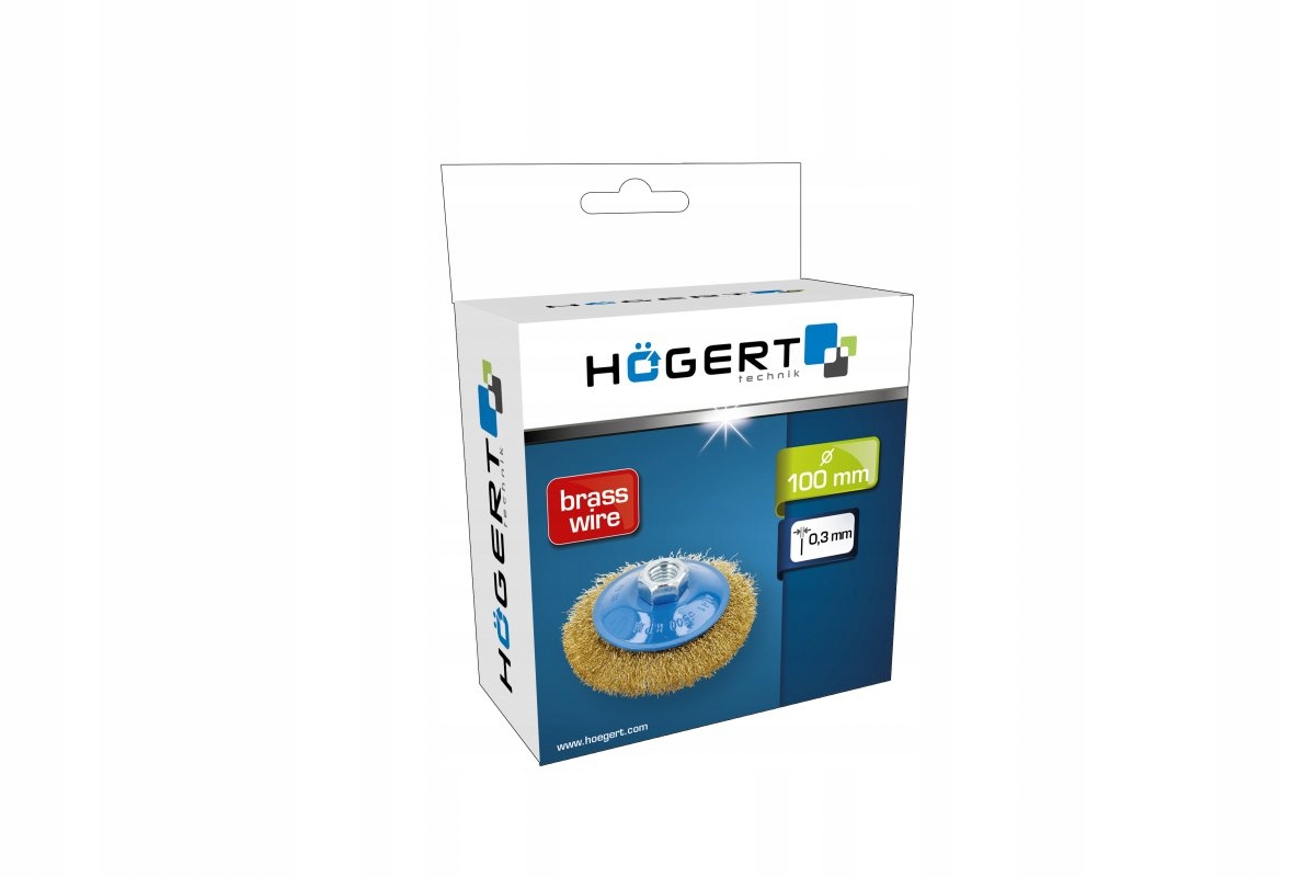 Szczotka tarczowa 100 mm M14 drut mosiężny 0.3 mm HT7D722