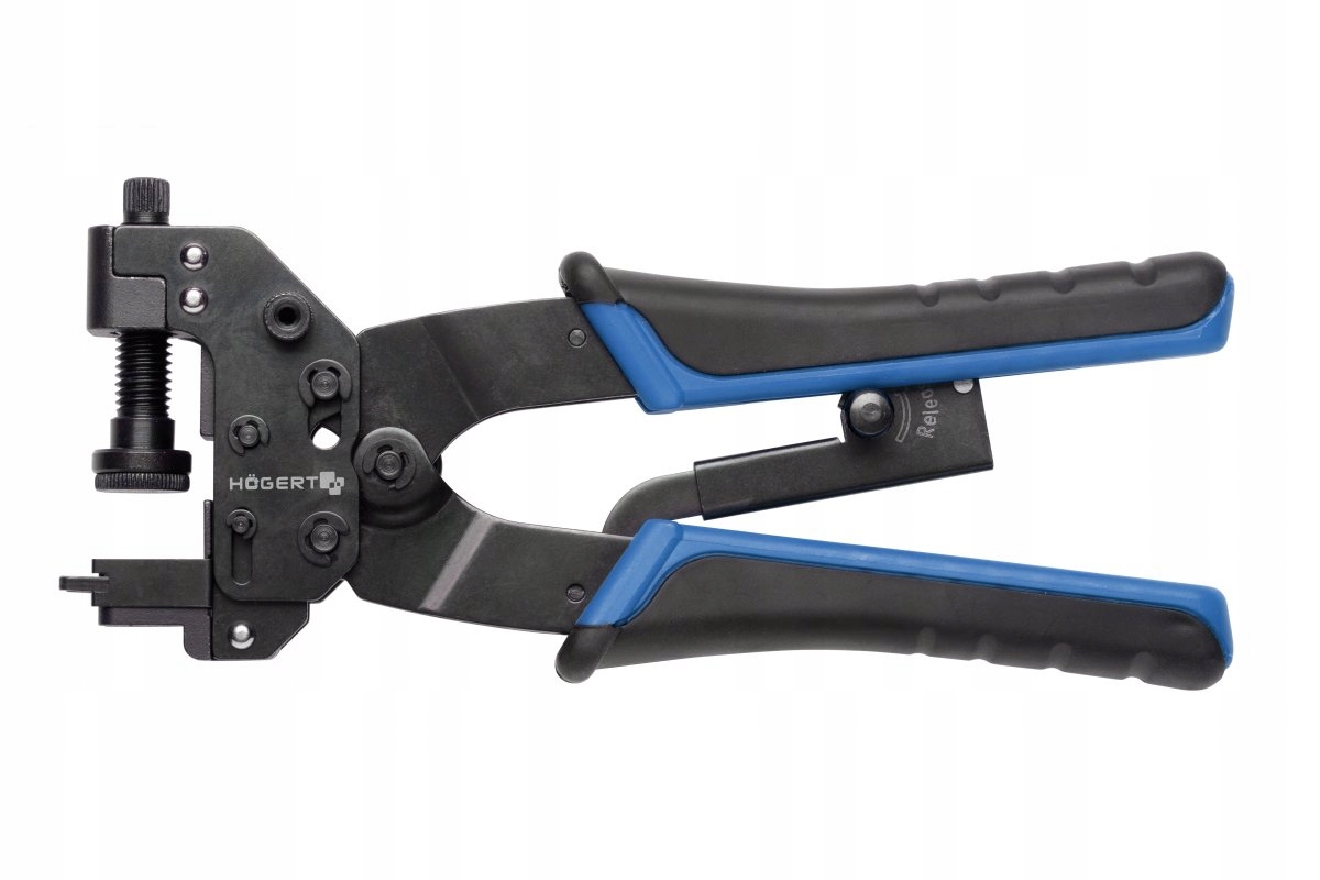 Szczypce do zaciskania złączy koncentrycznych typu F IEC i RCA Hoegert Tech