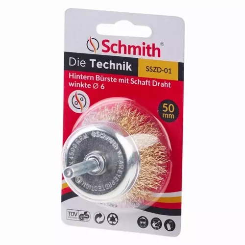 Szczotka doczołowa z trzpieniem fi 6 drut FAL 50 m SSZD-01