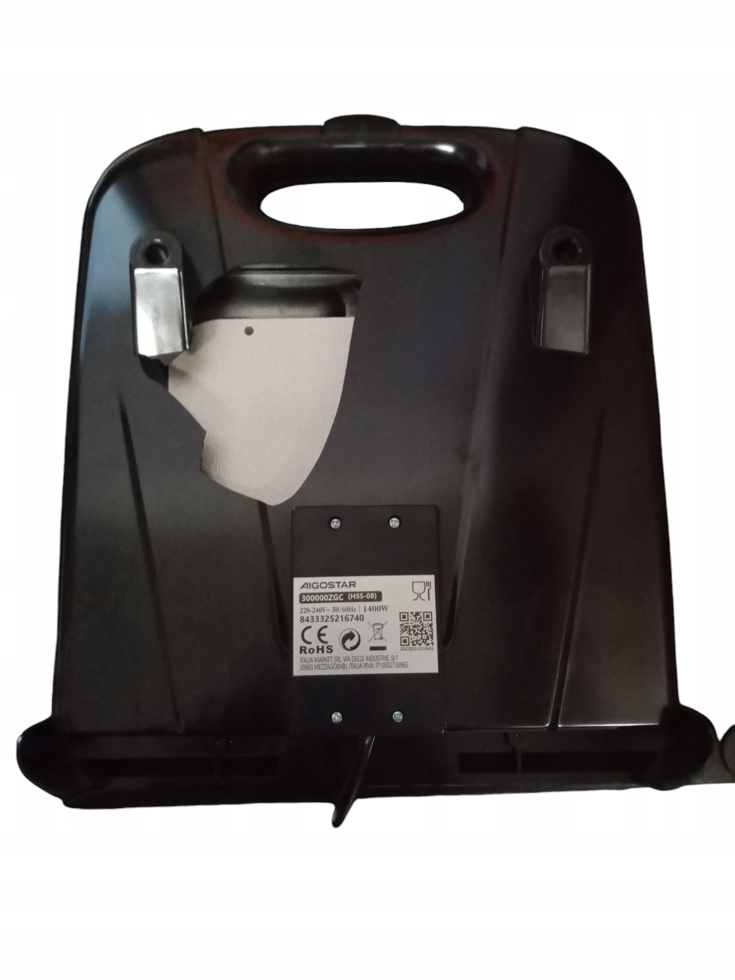 PolarisPL Opiekacz toster sandwich kanapki grill Aigostar 300000ZGC czarny 1400 W