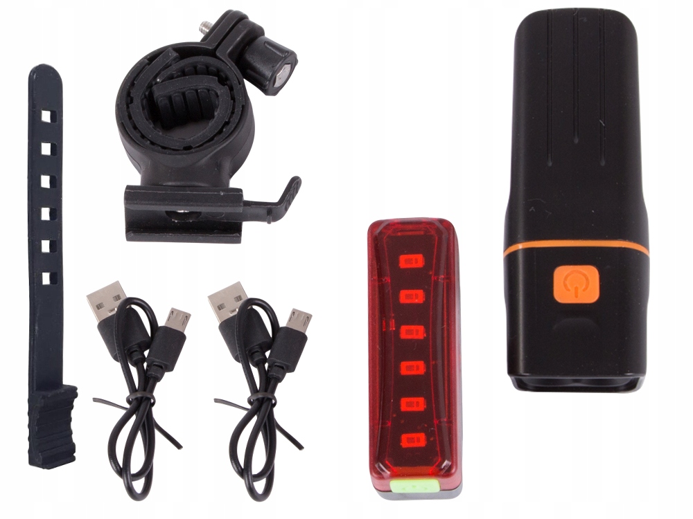 PolarisPL LAMPKA ROWEROWA PRZÓD TYŁ ZESTAW DO ROWERU LED USB