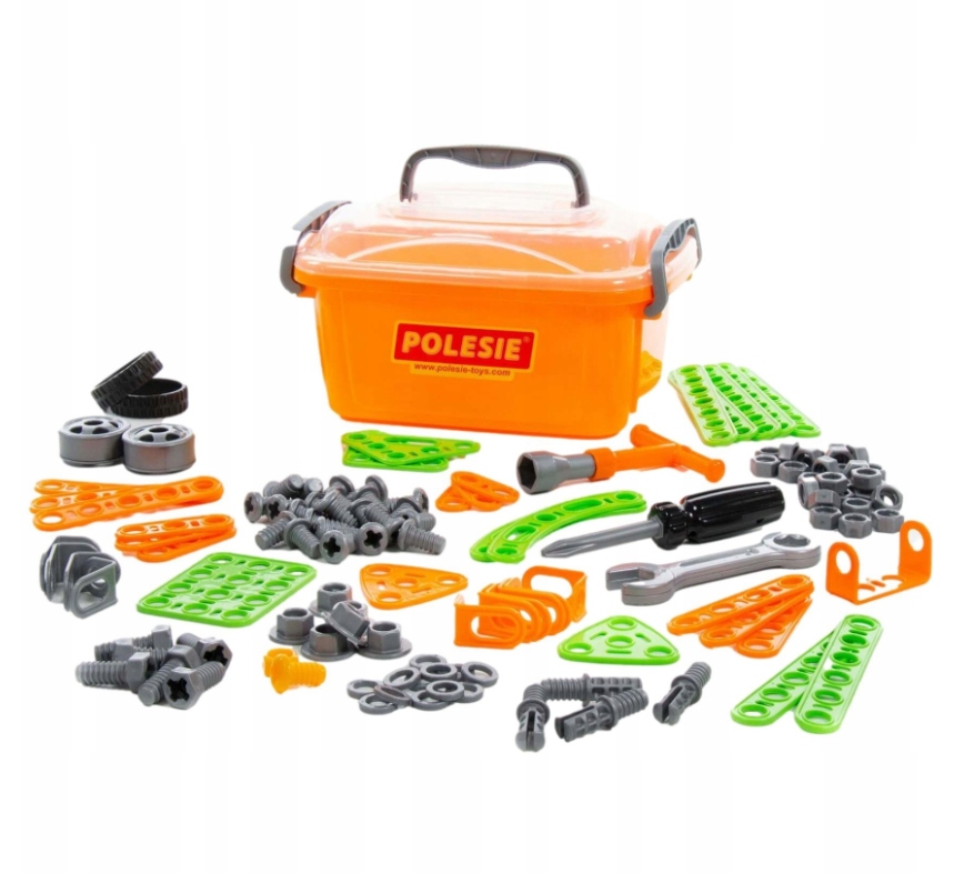 PolarisPL Klocki konstrukcyjne zestaw samolot helikopter Mały Inżynier DIY Polesie