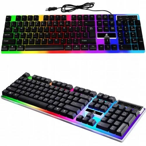 PolarisPL Klawiatura KR-6300 dla graczy gamingowa podświetlana LED membranowa