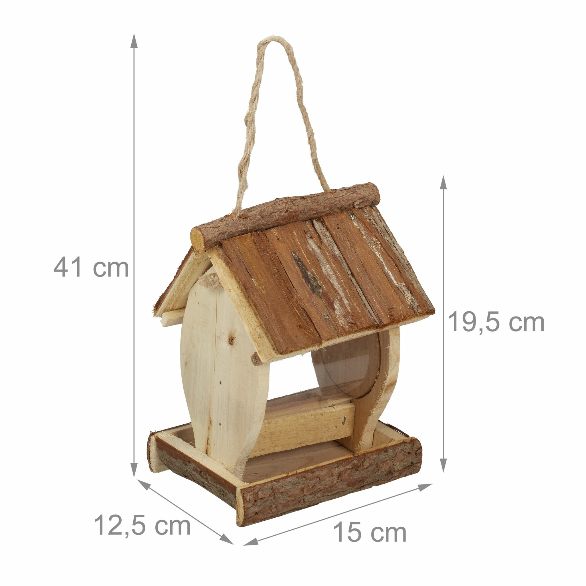 PolarisPL KARMNIK DOMEK DLA PTAKÓW DREWNIANY NA KARMĘ ZIARNO