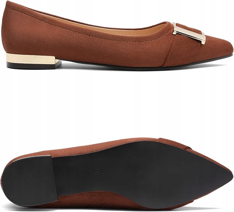 PolarisPL DREAM PAIRS balerinki 36: 22,5cm BRĄZOWE