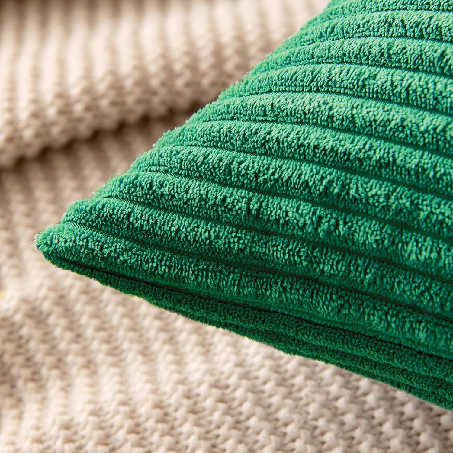 PolarisPL MIULEE poszewka na poduszkę kwadratowa świąteczna ciemna zielona 45 x 45