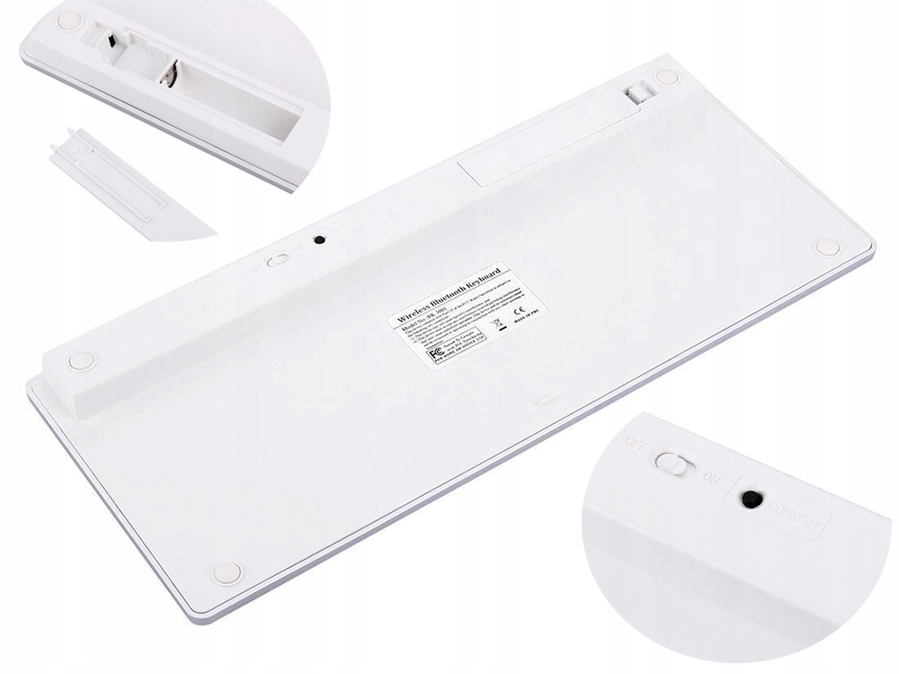 PolarisPL KLAWIATURA BEZPRZEWODOWA BLUETOOTH DO PC IPAD MAC SREBRNA