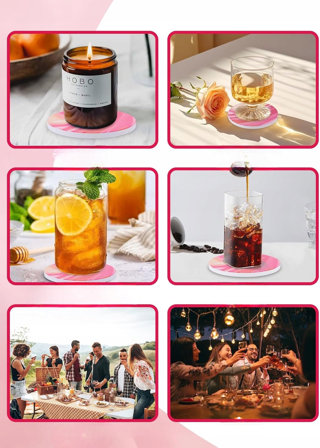 PolarisPL BLOOOK Zestaw Ceramicznych Podkładek Pod Kubek z Motywem Talor Swift