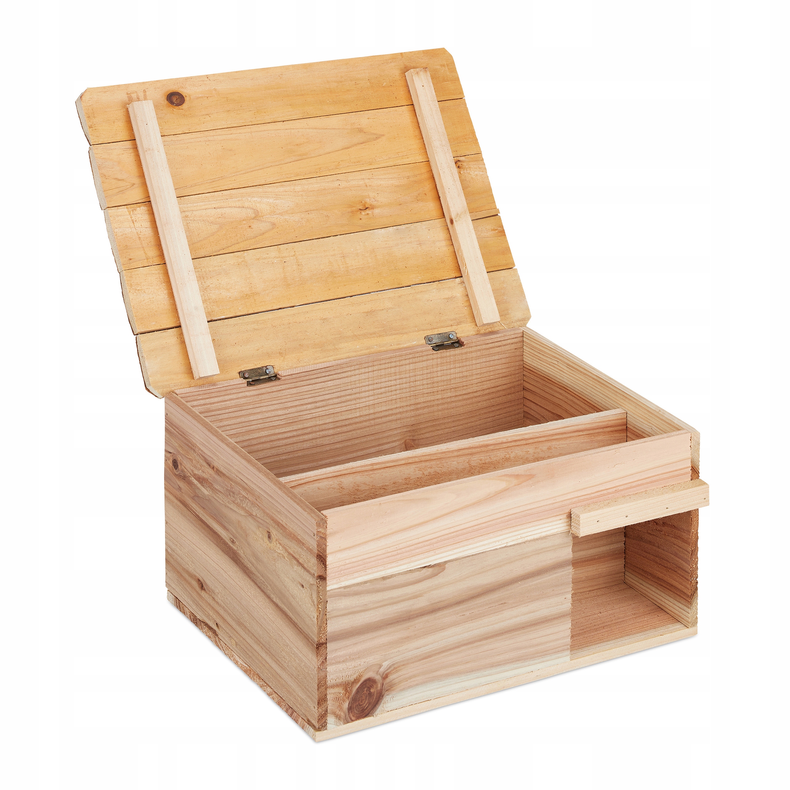 PolarisPL Drewniany domek dla jeża z podłogą