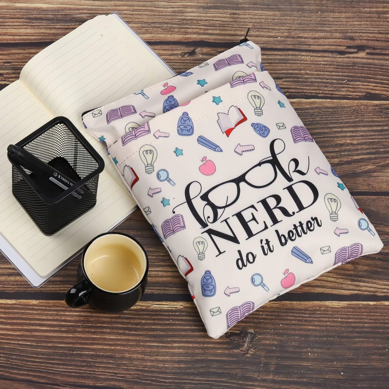 PolarisPL AKTAP Book Nerd Okładka pokrowiec książki dla miłośnik literatury i nerdów