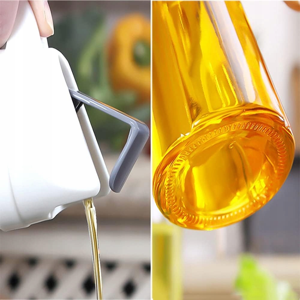 PolarisPL Oliera Automatyczna butelka dozująca oliwę z oliwek 500ml biały