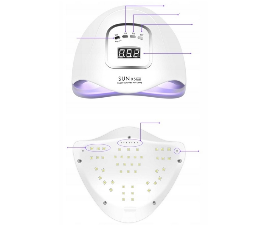 ^sitename% LAMPA DO PAZNOKCI DUAL LED UV DO HYBRYD ŻELI SUN X5 MOCNA 80W PolarisPL LAMPA DO PAZNOKCI DUAL LED UV DO HYBRYD ŻELI SUN X5 MOCNA 80W