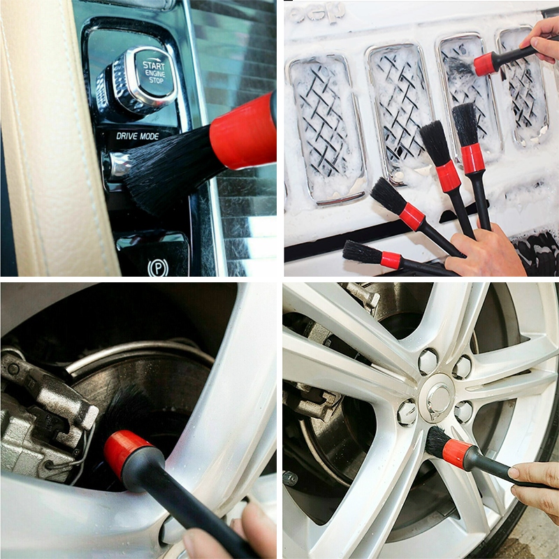 PolarisPL Zestaw pędzelki detailingowe do detalingu do czyszczenia samochodów 5szt