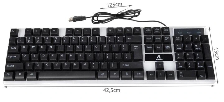 PolarisPL Klawiatura KR-6300 dla graczy gamingowa podświetlana LED membranowa
