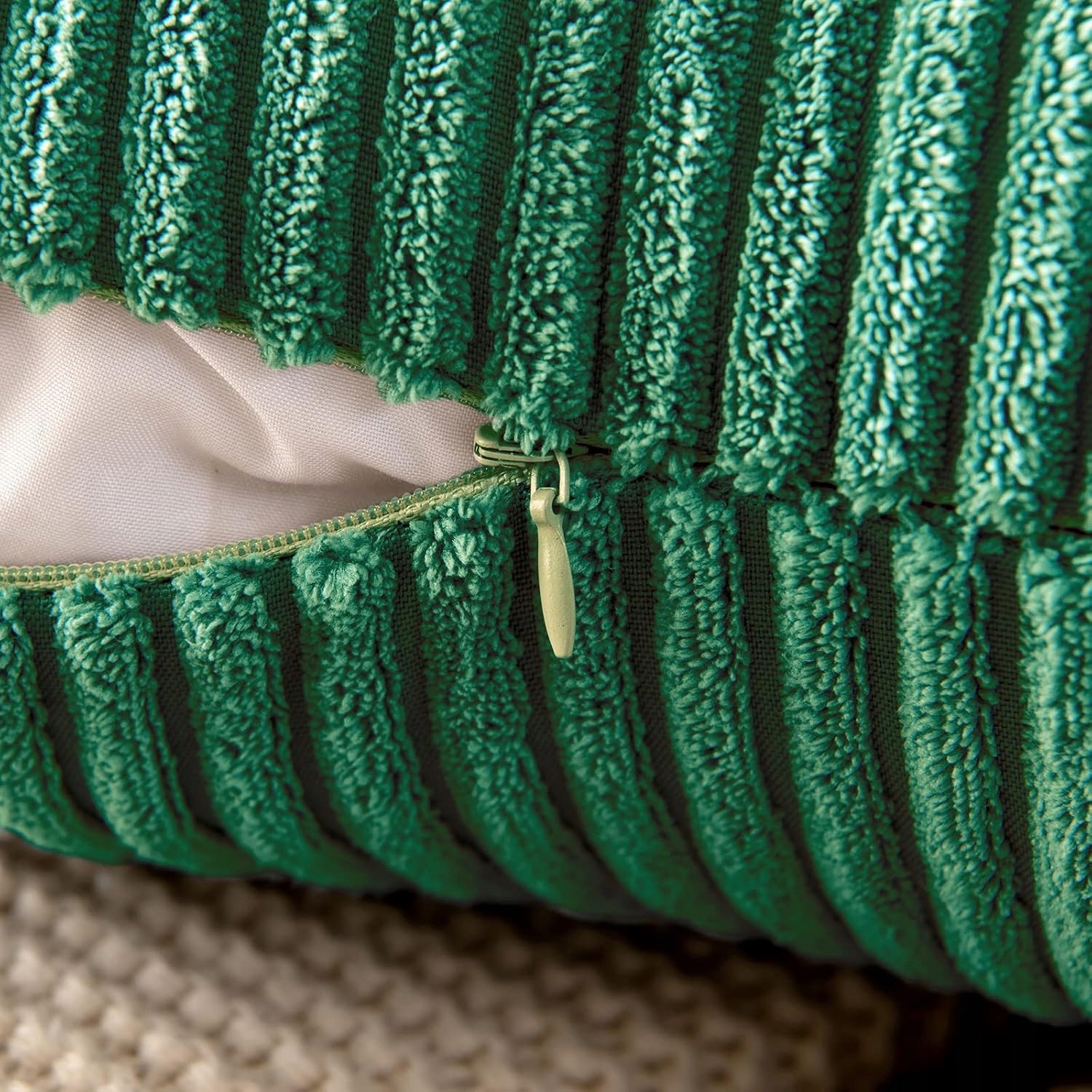 PolarisPL MIULEE poszewka na poduszkę kwadratowa świąteczna ciemna zielona 45 x 45