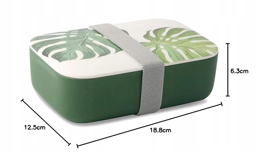 PolarisPL Lunch Box z pokrywką - Ekologiczne pudełko 18.8 x 12.5 cm