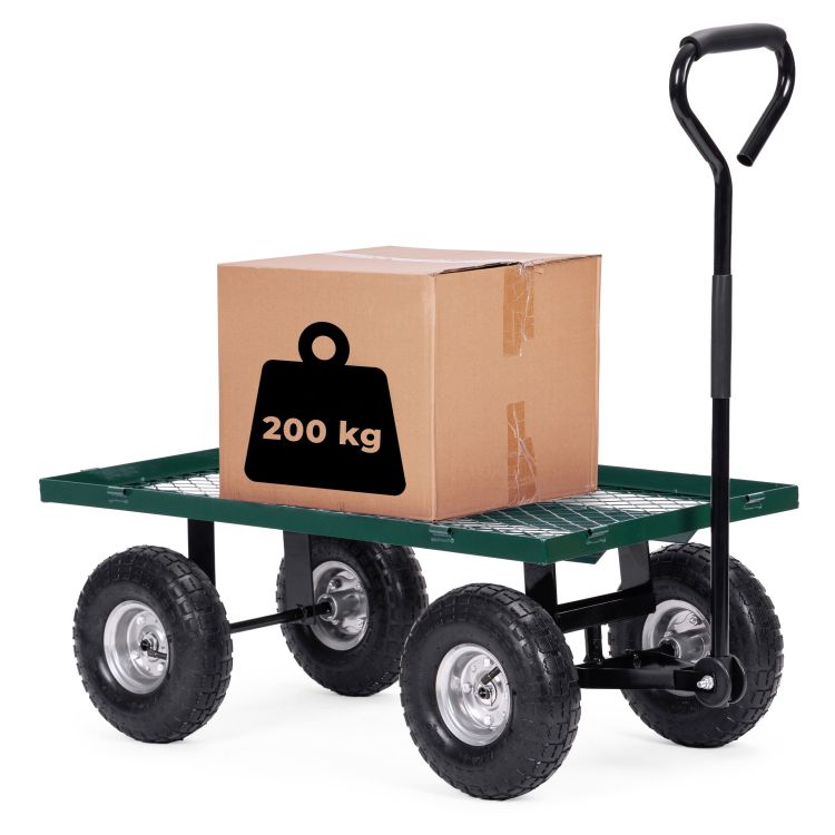 Wózek transportowy ogrodowy 200 kg otwierane burty