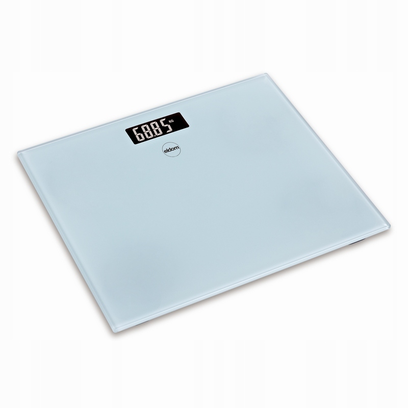 Waga elektroniczna łazienkowa Cyfrowa LCD szklana 150 kg biała