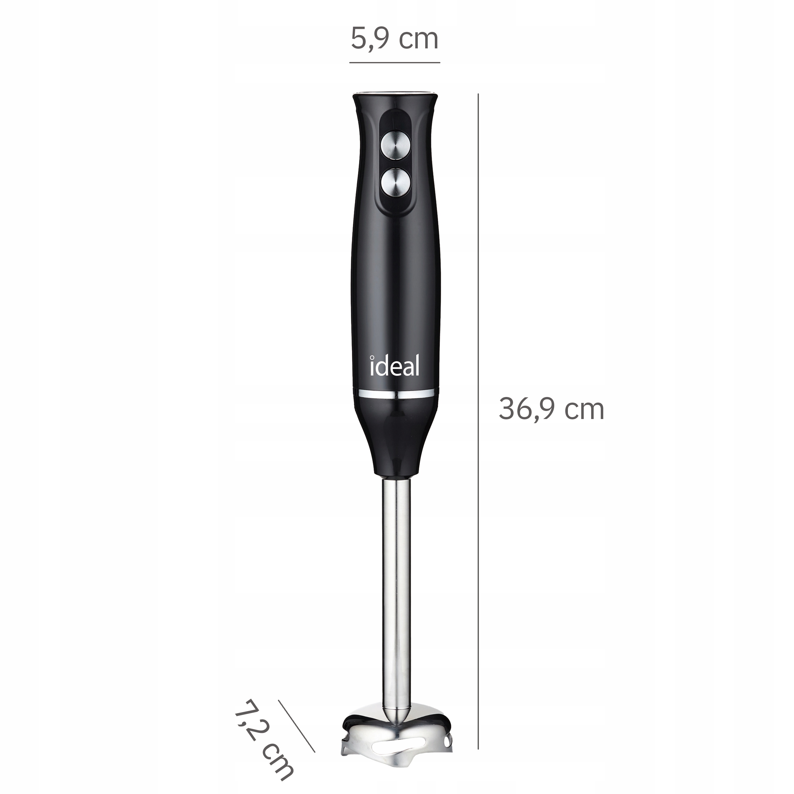 Blender ręczny Stalowe ostrza 800W Tryb PULSACYJNY IK1001 czarny