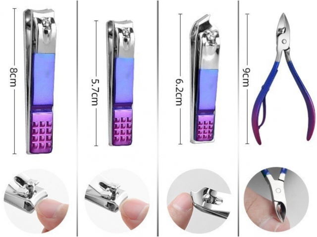 Profesjonalny zestaw pedicure manicure 18 elementów